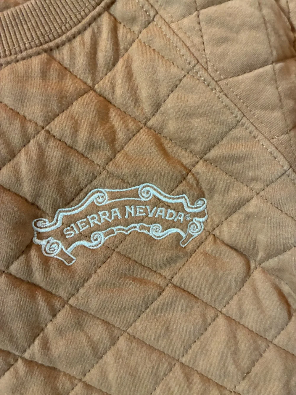 Sierra Nevada Quilted Crewneck Sweatshirt in Camel - Picture 2 of 5